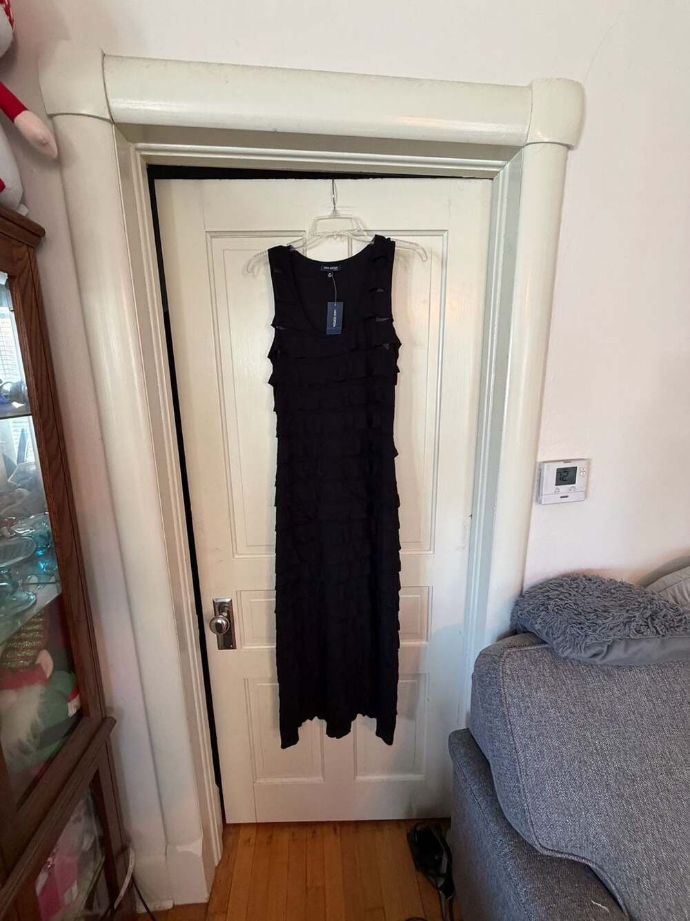 Max Edition Ruffled Dress Size SP Black